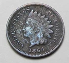 1864-L INDIAN HEAD CENT,POINTED BUST, TOUGHER COIN!!!!(A11)