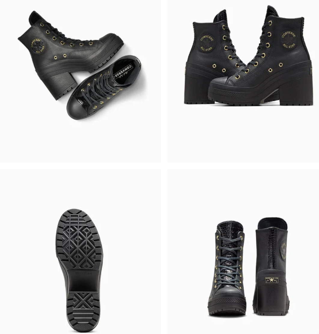 NEW Women's CONVERSE Chuck 70 De Luxe Heel Leather A12346C