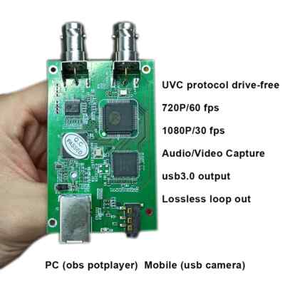 AHD/CVBS/CVI/TVI to USB Video Capture Card 1080P HD Analog Driver-Free Loop Out