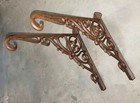 2 Fleur De Lis Plant Hangers brown bronze finish, flower basket pot lantern hook — photo 9