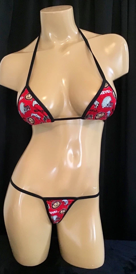 Ohio State Buckeyes Bikini C Top Tanga Grande Sororidad Fan Regalo Foto 2 de 4