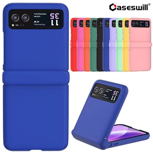 For Motorola Razr (2023) Case 3in1 Slim Matte Hard Phone Cover+Screen Protector