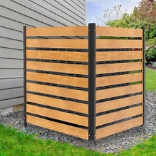 SUNYRISY Air Conditioner Fence Privacy Screens Wood Trash Can Fence 2 Panels