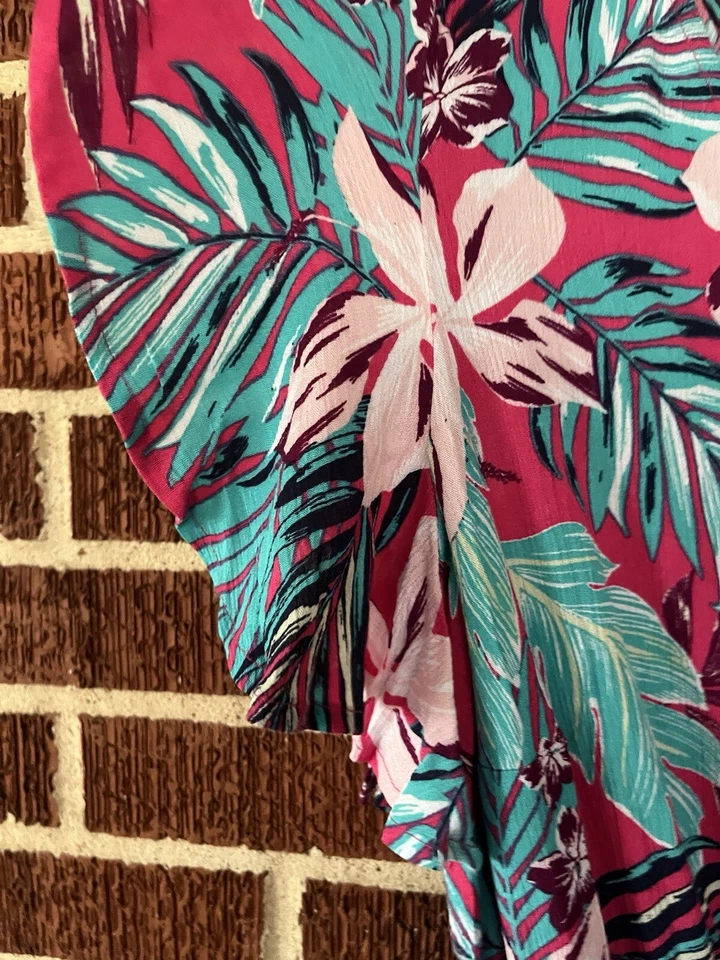 Mameluco Terra & Sky estampado hawaiano ajuste generoso talla 14W nuevo con etiquetas Foto 3 de 4