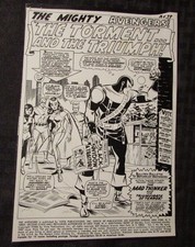 1967 AVENGERS #39 Don Heck George Bell Production STAT Art 7x9.5