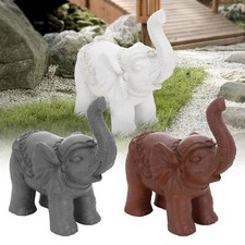 Statuetta decorativa forma di elefante orientale bianco/marrone/grigio a scelta
