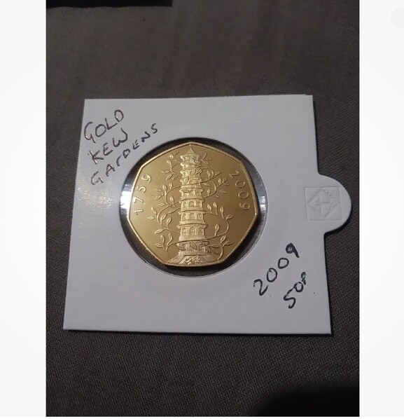 Extremely Rare Gold Kew gardens 50p 2009 Uncirculated. eBay