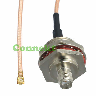 SMA female jack M16 panel O-ring BOX mount to U.fl IPX RG178 pigtail 8  cable