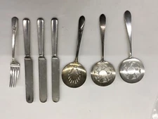 7 Pc Silver Plate Flatware Silverware Misc.