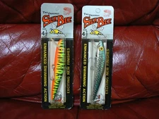 SEA BEE- LUHR JENSEN 4.5" Topwater Lures: Perch & Shad/Alewife - VINTAGE NOS