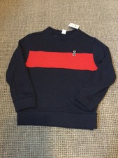 NWT janie and jack blue and red Stripe Crew Neck sweatshirt 6