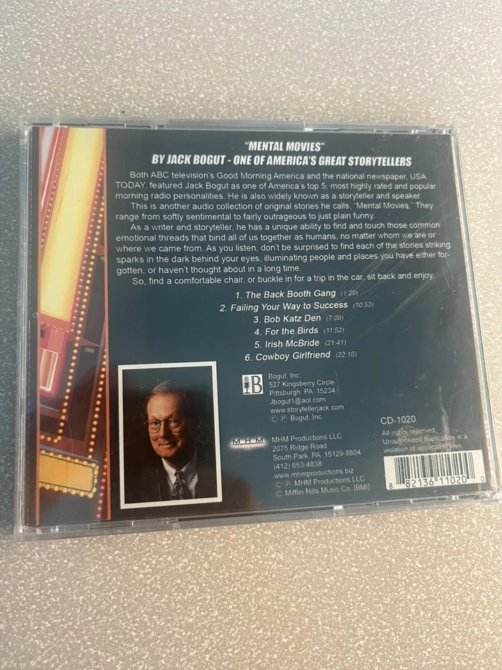NEW/SEALED CD - JACK BOGUT - “MENTAL MOVIES (FROM THE BACK BOOTH GANG)” Foto 2 de 2