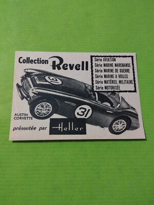 REVELL WERBUNG SAMMLUNG AUSTIN CORVETTE MINIATUR HELLER - 1961 - ( B6 )