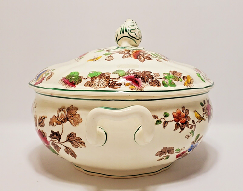 Wedgwood of Etruria & Barlaston Groups, Floral, Green Trim Serveware ... HTF - Picture 10 of 36