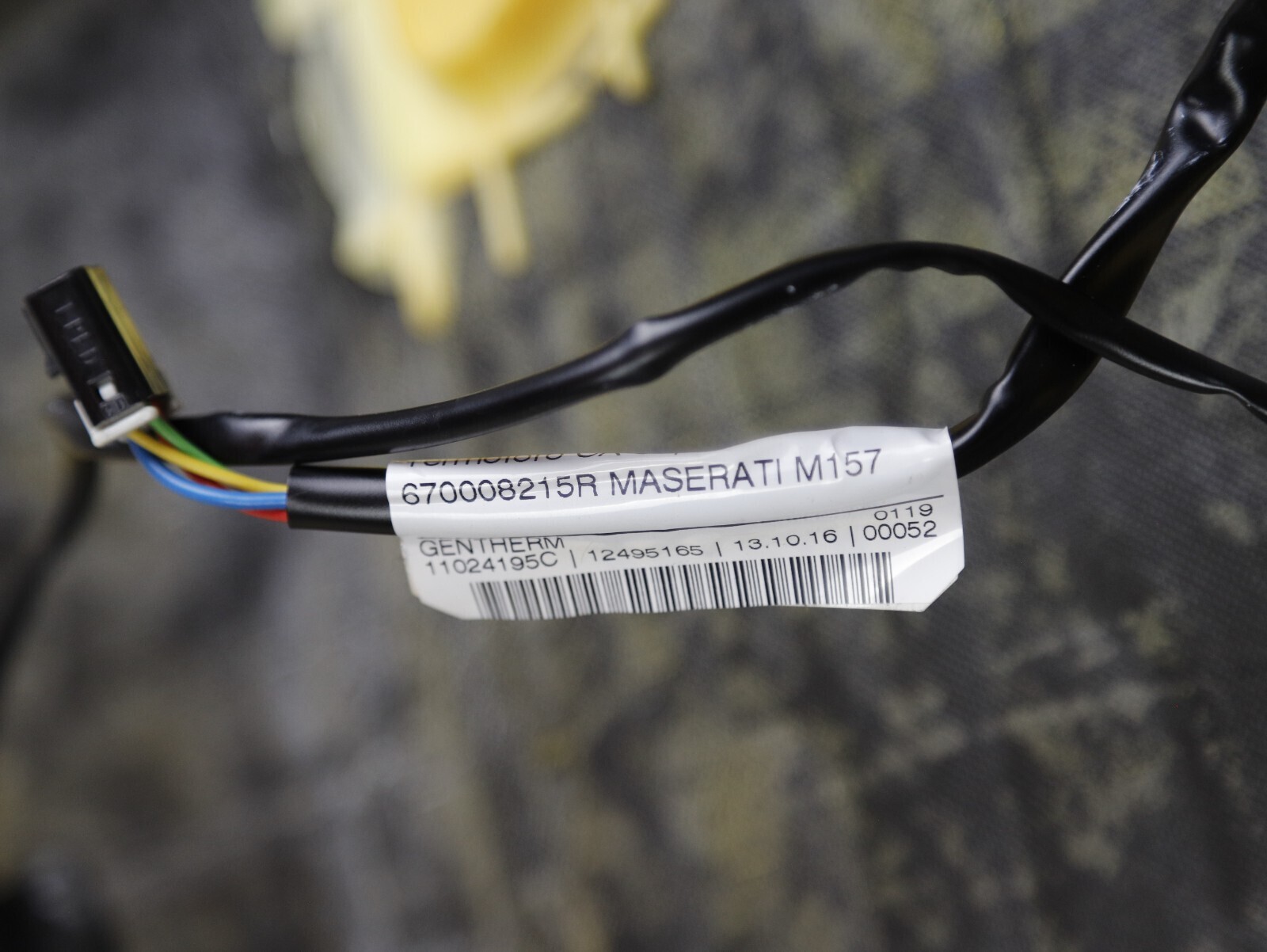 14-17 MASERATI GHIBLI FRONT RIGHT SEAT BOTTOM LEATHER CUSHION WIRING CUOIO 52K