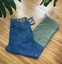 Vintage 90s Men’s 40x30 Wrangler Rugged Wear Brush Field Double Knee Pants USA