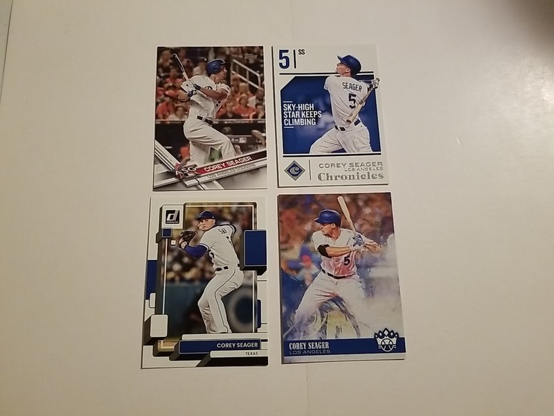 Corey Seager (4) Card lot 2x WS MVP Los Angeles Dodgers Texas Rangers 