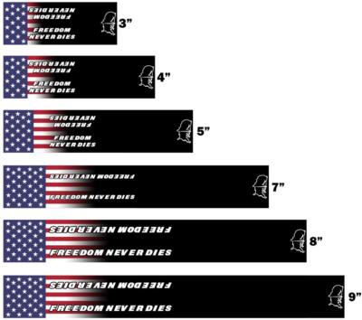 White Water Archery American Flag Fade Freedom Never Dies Plate Arrow Wraps 15pc