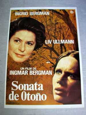 AUTUMN SONATA Original 1978 Movie Film Poster INGMAR INGRID BERGMAN LIV ULLMANN