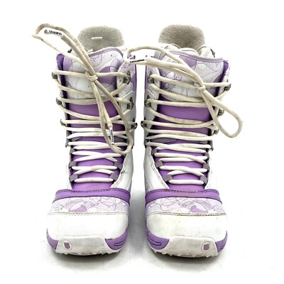 Burton Lodi White Purple Snowboard Boots Women's Size 8 | eBay