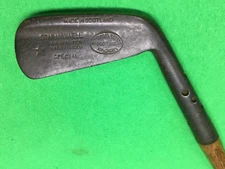 W Gibson & Co. "STAR" MAXWELL HOSEL MID IRON Hickory Wood Shaft Golf Club  HD164