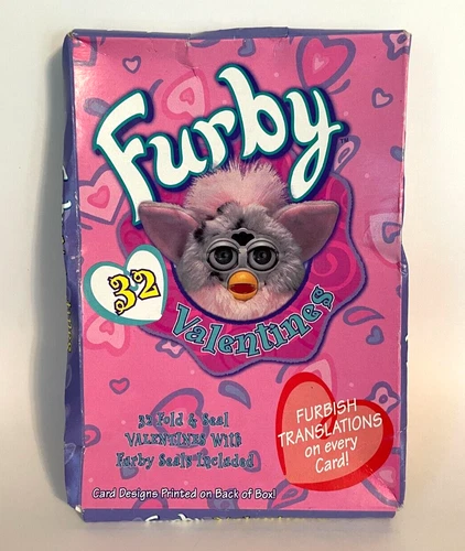 Vtg 1999 Furby Valentine's Cards 32 Cards w/ Furby Seals New Sealed