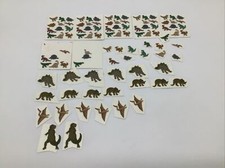 Vintage Sandylion Fuzzy Flocked Dinosaur Scrapbooking Stickers Lot Rare Sticker