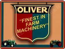 Oliver Tractor Finest 9" x 12" Metal Sign
