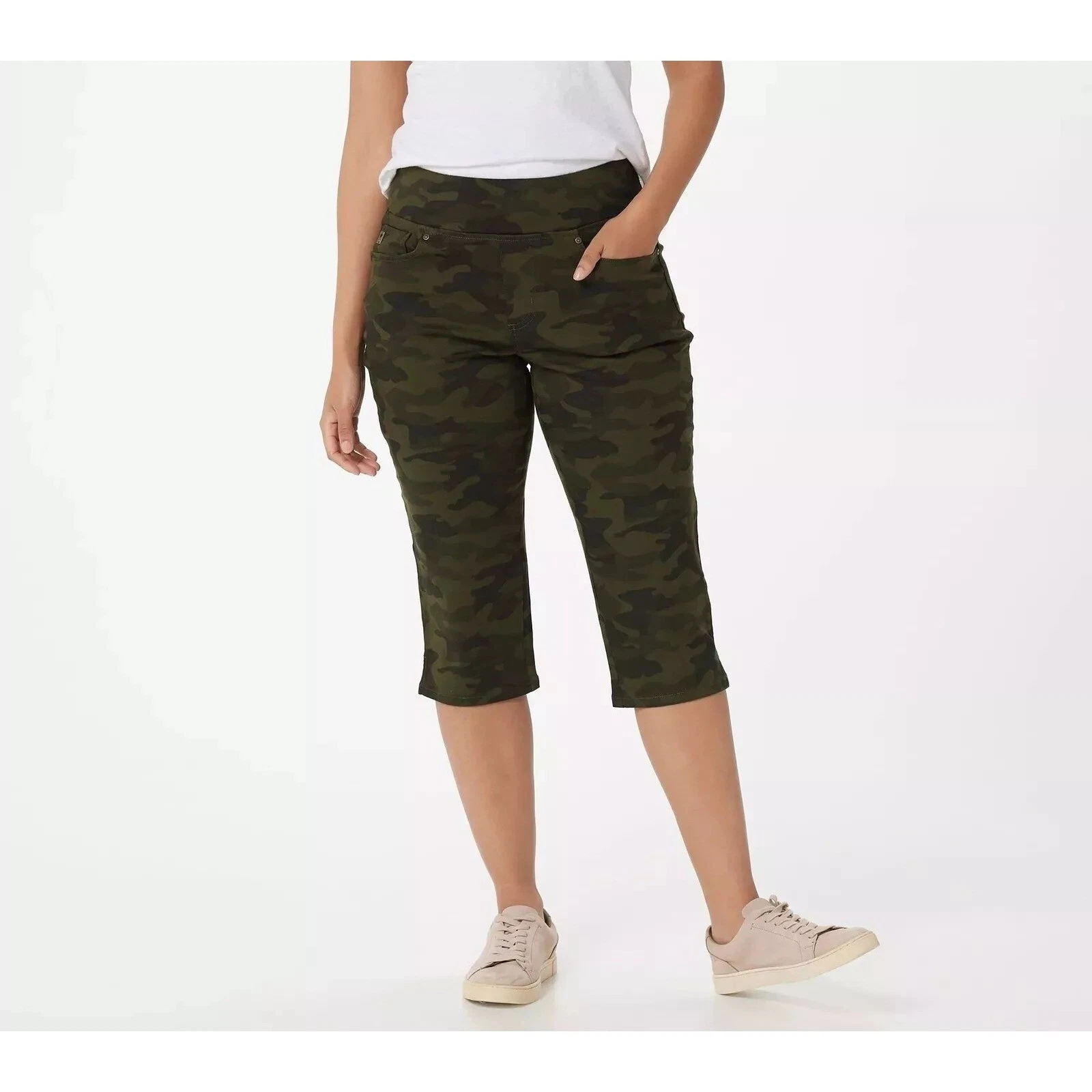Belle by Kim Gravel TripleLuxe Twill Camo Capri Pants 10 Green Cotton Blend NEW
Opens in a new windo