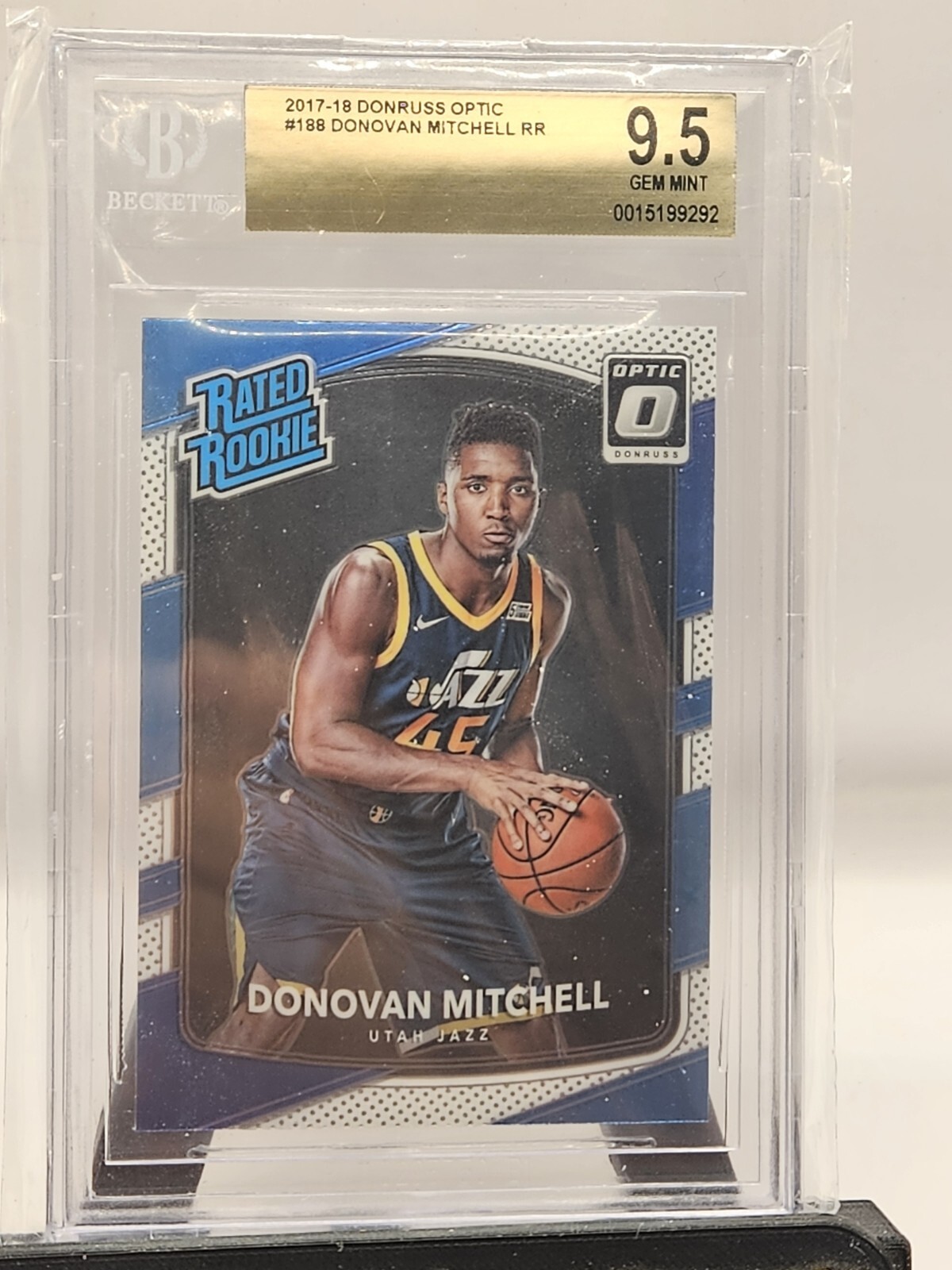 2017-18 Donruss Optic Donovan Mitchell RATED ROOKIE RC BGS 9.5 GEM MINT