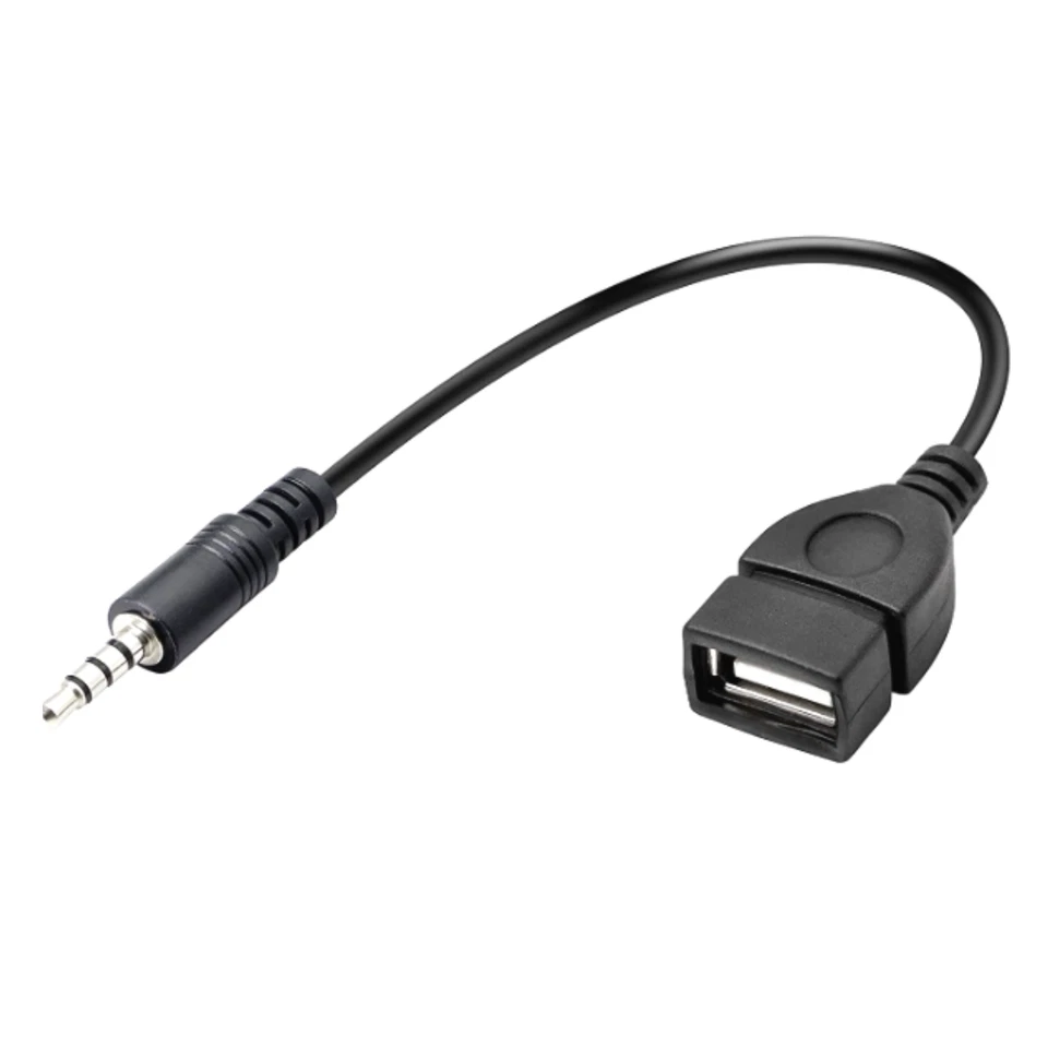 K04 3.5mm AUX Audio Stecker auf USB A Buchse Adapter Kabel für Autoradio Audio - Bild 3 von 4