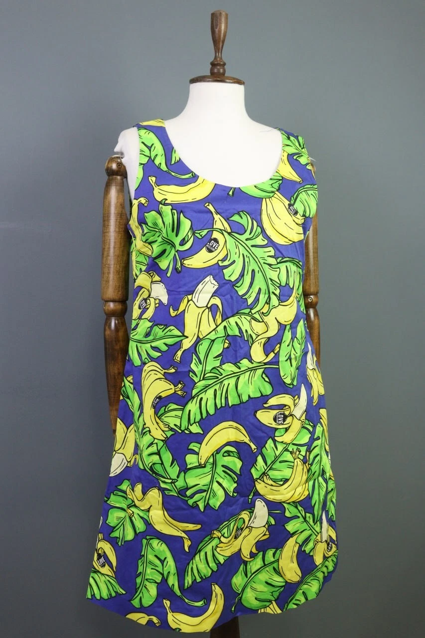 Abito corto LOVE MOSCHINO multicolore senza maniche frutta senza maniche taglia US 10 I 46