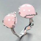 Handmade ring 12 ct+ Natural Morganite Ring 925 Sterling Silver Size 8 /R448034