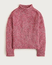 J.Crew Size XS Marled 2025 Rollneck Sweater Red Navy Ivory Pullover Knit
