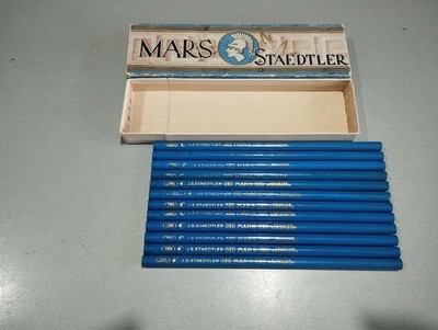 12 pcs VINTAGE J.S.STAEDTLER MARS-penci ls-GERMANY NOS-BEFORE-1950s- RARE