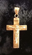 Vintage 24kt Gold Crucifix Pendant Cross 4.9 grams