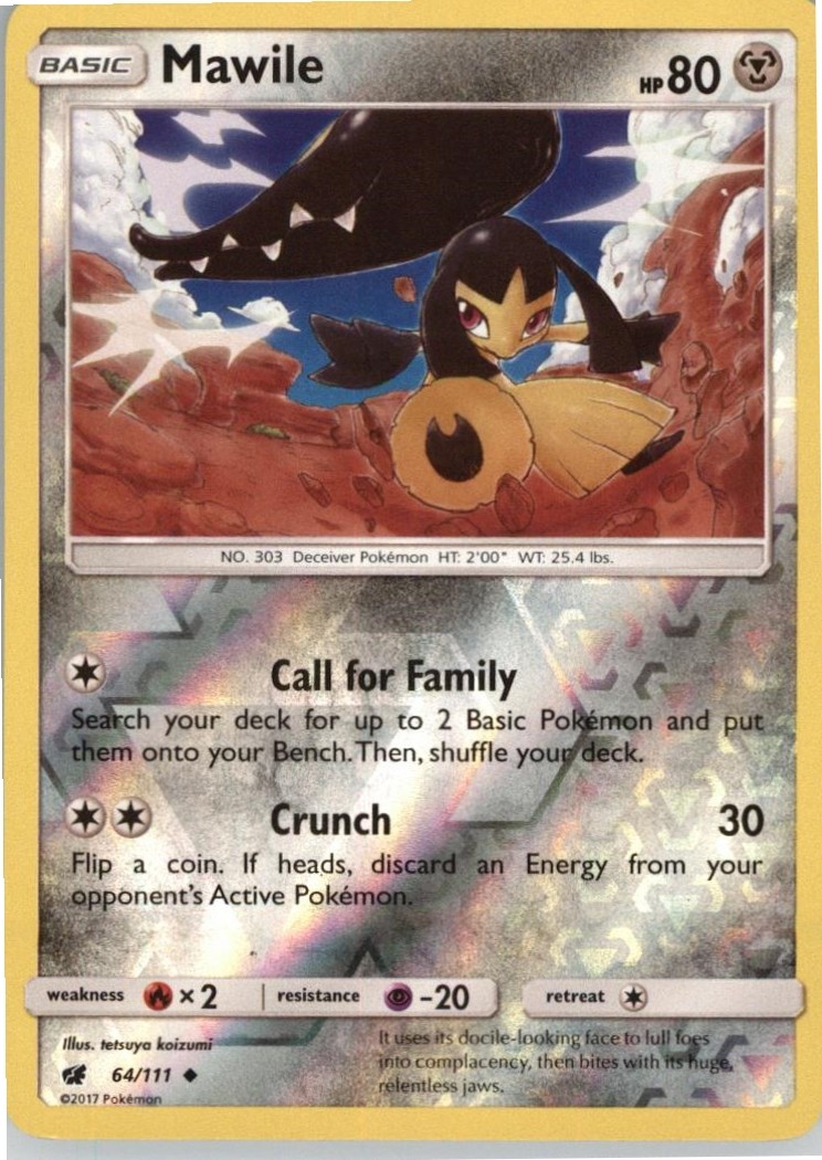 Mawile Uncommon SM - Crimson Invasion 64/111 NM Reverse Holo