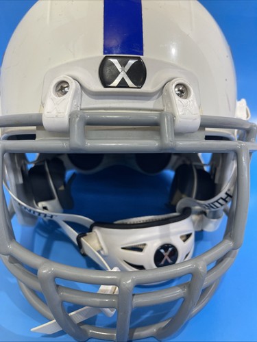 XENITH X2E YOUTH FOOTBALL HELMET 2016 Blue / WHITE Face mask SIZE Medium - Picture 5 of 17