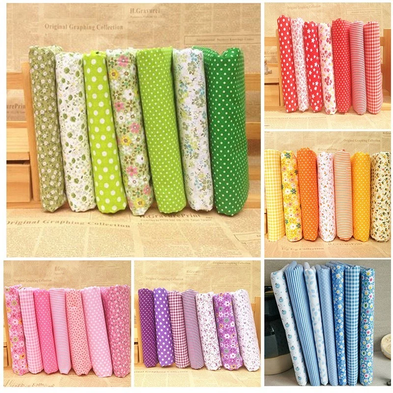 7X-Quadratisches Stoffbündel Baumwoll-Patchwork-Tuch Nähen-Quilten 25X25CM - Bild 2 von 4