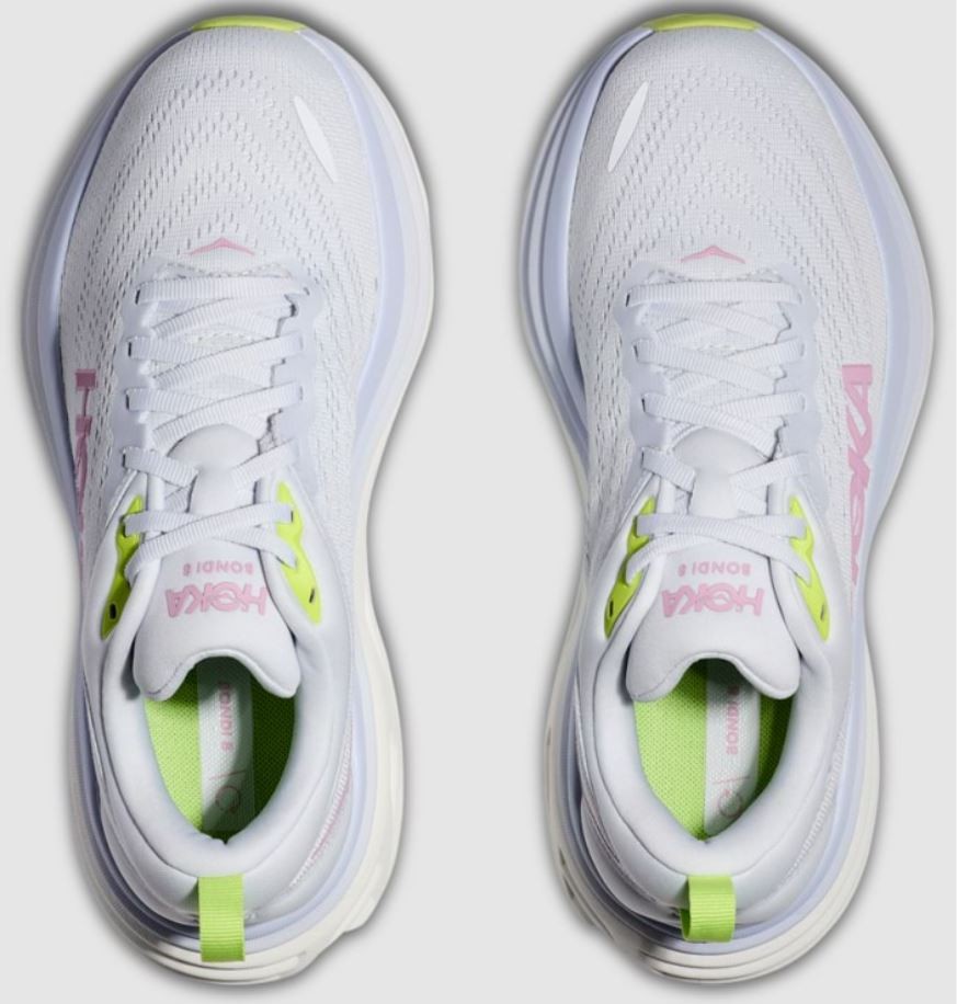 NEW | Hoka Bondi 8 Womens Running Shoes (B) (Sea Ice/Pink Twilight) thumbnail 6