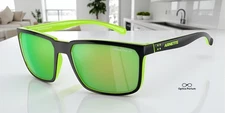 ARNETTE AN4251 29421I Stripe Black Green Mir Green Polarized 58 Men's Sunglasses