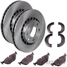 BREMSSCHEIBEN + BELÄGE + HANDBREMSE HINTEN passend für BMW 5er E39 TOURING KOMBI