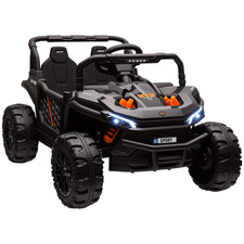 12V Ride On Truck UTV Toy with 4-Wheel Suspension, Remote, Black