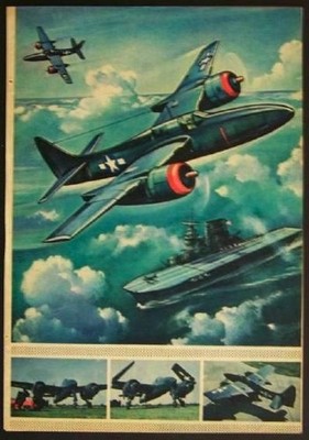 1945 Grumman F7F TIGERCAT Pin-Up & Howard Hughes Hercules Flying Boat pictorial