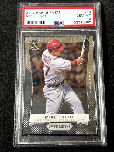 2012 Prizm Mike Trout #50 Los Angeles Angels PSA 10 GEM First year Prizm Rookie