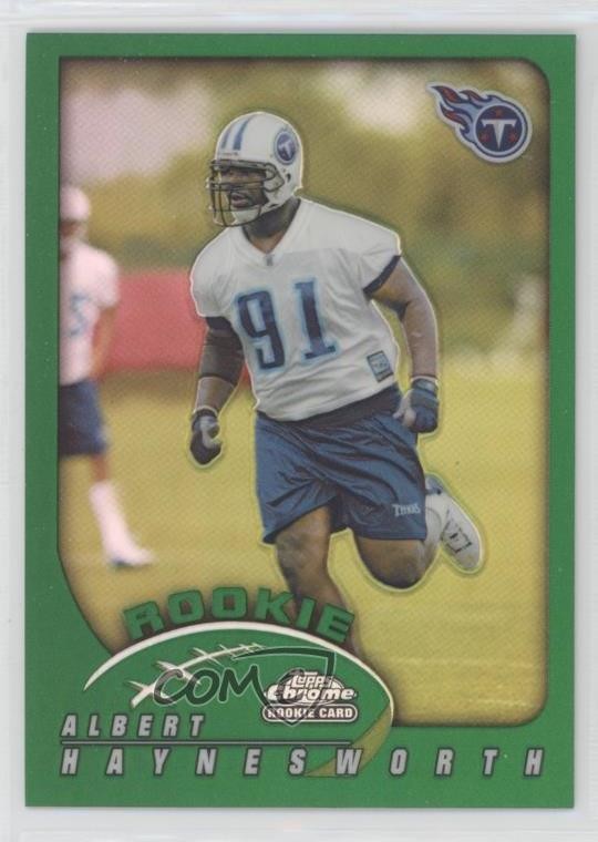 2002 Topps Chrome Rookie Refractor Albert Haynesworth #186 v6g