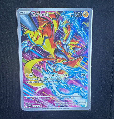 Pokémon TCG Zeraora 151/142 Sv07 Stellar Crown Illustration Rare Holo EN