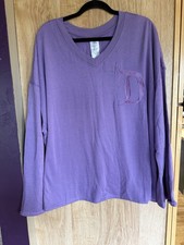 Disneyland Resort Women's 1X Sweatshirt Disney Parks Embroidered Logo Purple