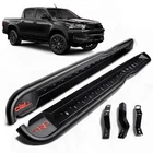 FOR TOYOTA HILUX 2021+ TRD RACING SIDE STEPS ROCK SLIDER STYLE HEAVY DUTY BLACK
