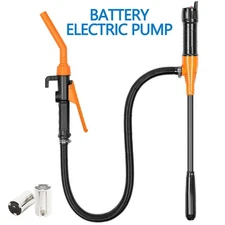 Battery Powered Electric Fuel Transfer Siphon Pump Gas Oil Water Liquid 2.4 GPM